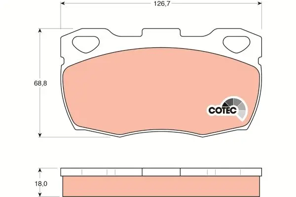 Brake Pads - Front Defender 110/130 Up To 1993(Stc2952)(Trw) 1