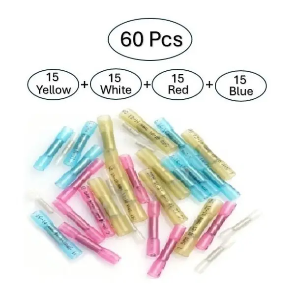 Kit Heat Shrink Butt Connector 60 Pcs (Awg 26–10) 1