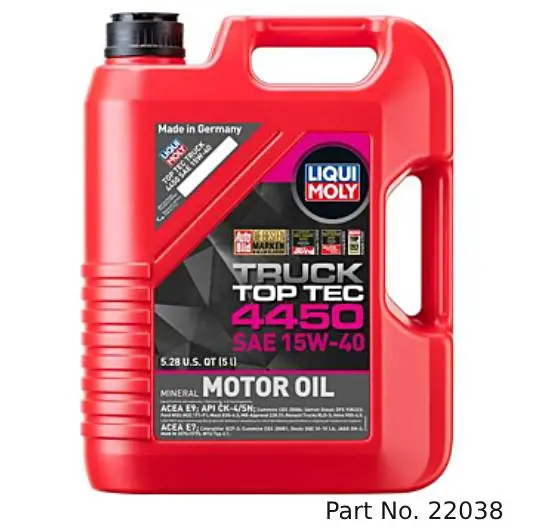 Liqui Moly Heavy-Duty Motor Oil Top Tec Truck 4450 Sae 15W-40 5Lt/5.28Qt 1