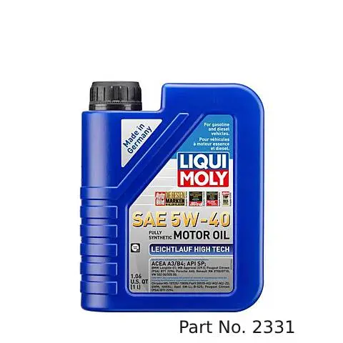 Liqui Moly Motor Oil Synthetic Gasoline And Diesel Leicht­Lauf High Tech Sae 5W-40 1Lt/1.06Qt 1
