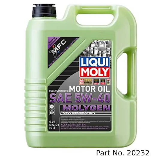 Liqui Moly Motor Oil Synthetic Gasoline Molygen New Gener­A­Tion Sae 5W-40 5Lt/5.28Qt 1