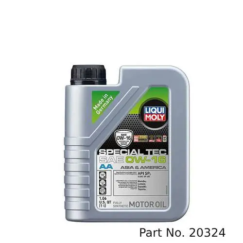 Liqui Moly Motor Oil Synthetic Gasoline Special Tec Aa Sae 0W-16 1Lt/1.06Qt 1