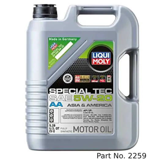 Liqui Moly Motor Oil Synthetic Gasoline Special Tec Aa Sae 5W-20 5Lt/5.28Qt 1