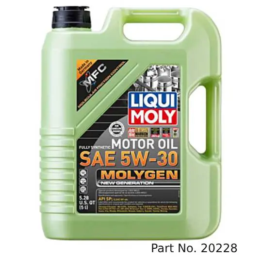 Liqui Moly Motor Oil Synthetic Molygen New Gener­A­Tion Sae 5W-30 5Lt/5.28Qt 1