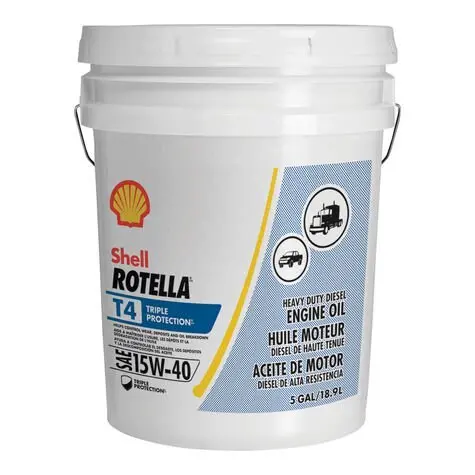 Shell Rotella T4 Heavy-Duty Triple Protection Conventional Diesel Motor Oil Sae 15W-40 5Gl 1