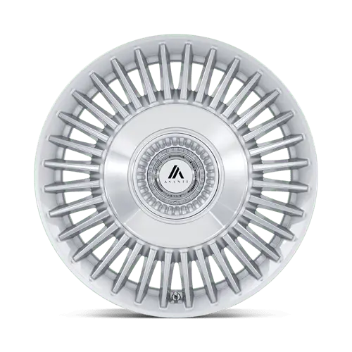Asanti Ab40 20X10.5 Inch Forged Alloy Wheel – 5X115/120 Dual Bolt Pattern, Gunmetal Silver Machined Face 1