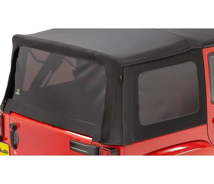 Bestop Black Twill Window Kit For 2007–2009 Jeep Wrangler Jk 4-Door 1