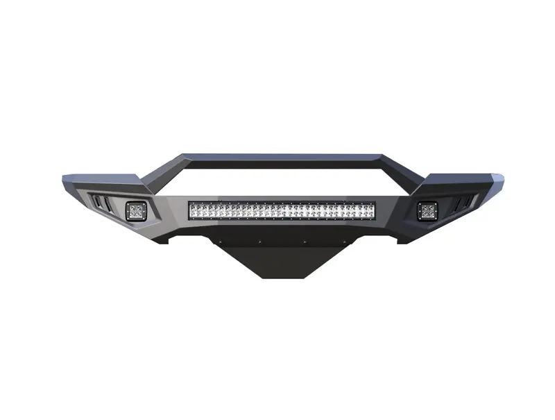 Black Horse Off Road Afb-F118-K2 Matte Black Steel Armour Ii Front Bumper 1