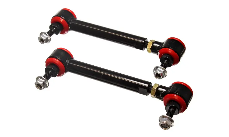 Energy Suspension 9.8172R Adjustable Rear End Links — Red Polyurethane Pivot Design, 6.75–7.75" Length 1