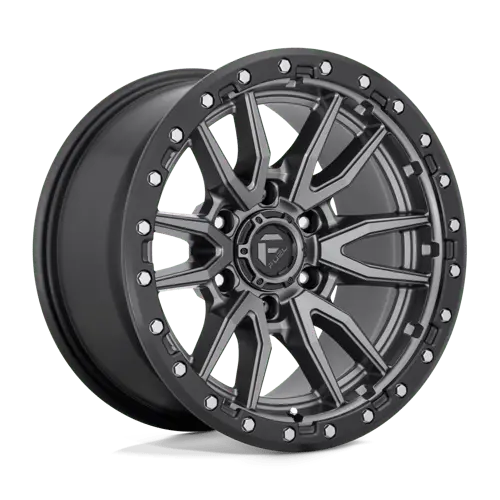 Fuel D680 Forged Wheel – 22X12", 6X135Mm Bolt Pattern, Matte Gunmetal With Brushed Bronze Lip, -44Mm Offset 1