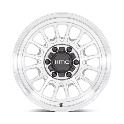 Kmc Km724 16X8 Inch Alloy Wheel – 6X5.5 Bolt Pattern, Silver Machined Finish, Zero Offset 1