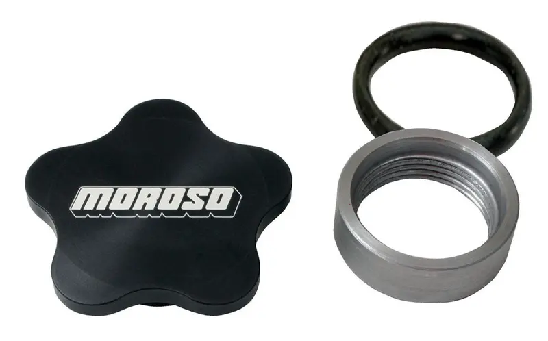 Moroso Filler Cap Kit – 1-3/8"-12 Unf Thread, Aluminum Construction For Oil, Coolant, Or Brake Reservoirs 1