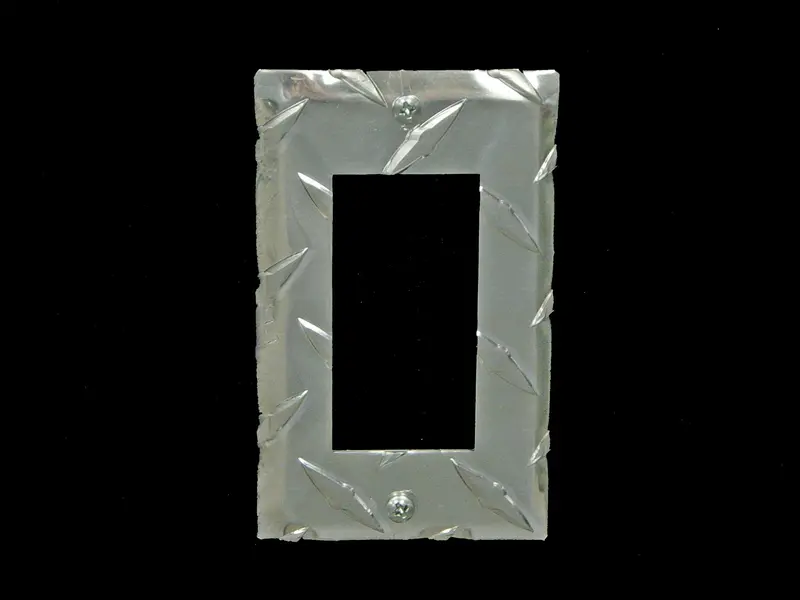 Owens Products 39143 Racemates Single Rocker (Gfi) Light Switch Wall Plate Cover / Each / Diamond Tread Aluminum / Owens Products 1