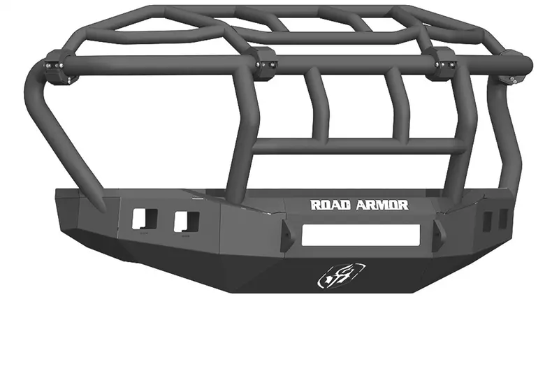 Road Armor Stealth Front Bumper – Non-Winch Design With Intimidator Guard, Satin Black 1