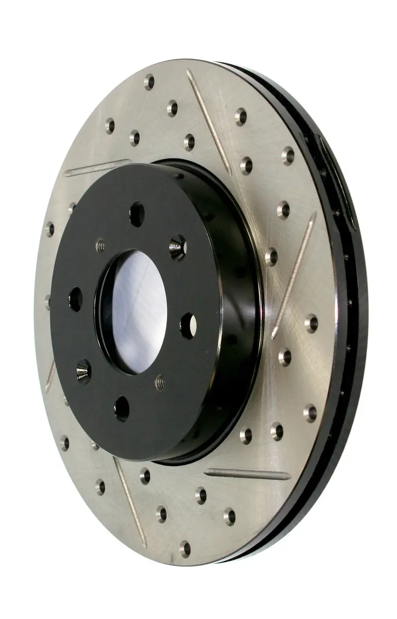 Stoptech 127.34024R Stoptech Sport Drilled/Slotted Brake Rotor; Front Right 1