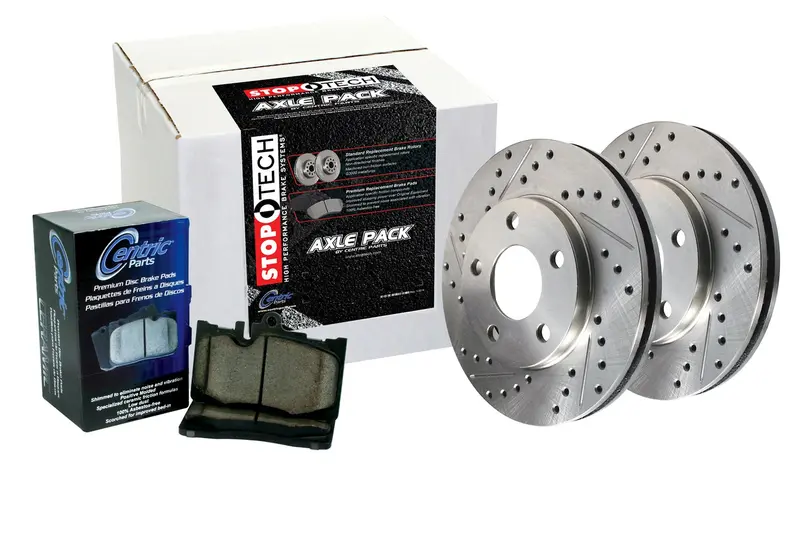 Stoptech Select Sport Axle Pack – Drilled & Slotted Front And Rear Brake Kit For Balanced Stopping Power 1