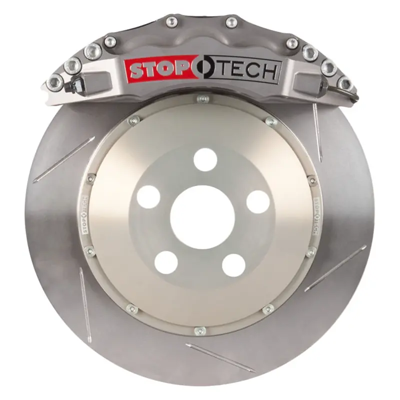 Stoptech Trophy Sport Big Brake Kit – Front Axle With Silver Calipers & Slotted Two-Piece Rotors 1
