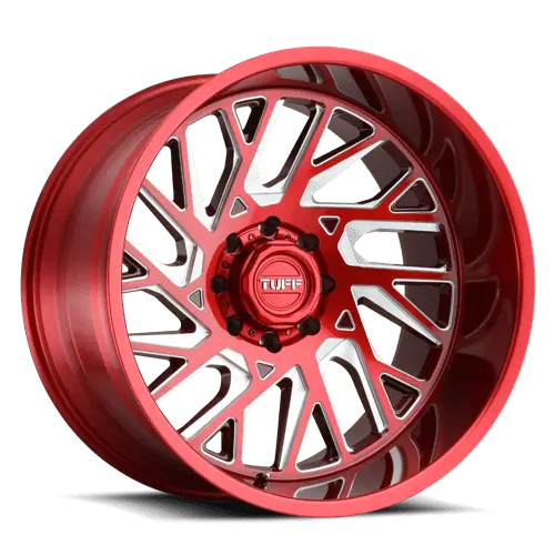 Tuff Tut4B Forged Aluminum Wheel – 24X14In, 8X170Mm, C-Red Mill Finish, -72Mm Offset 1